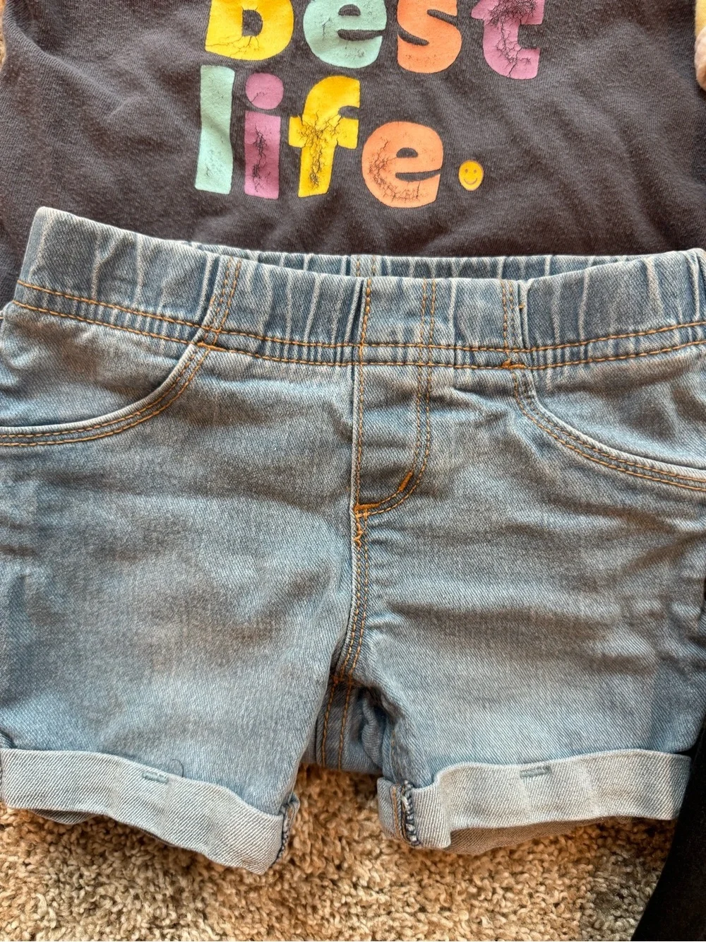 Toddler Girls Summer Clothing Bundle shorts, tshirts, leggings outfit Size 3T